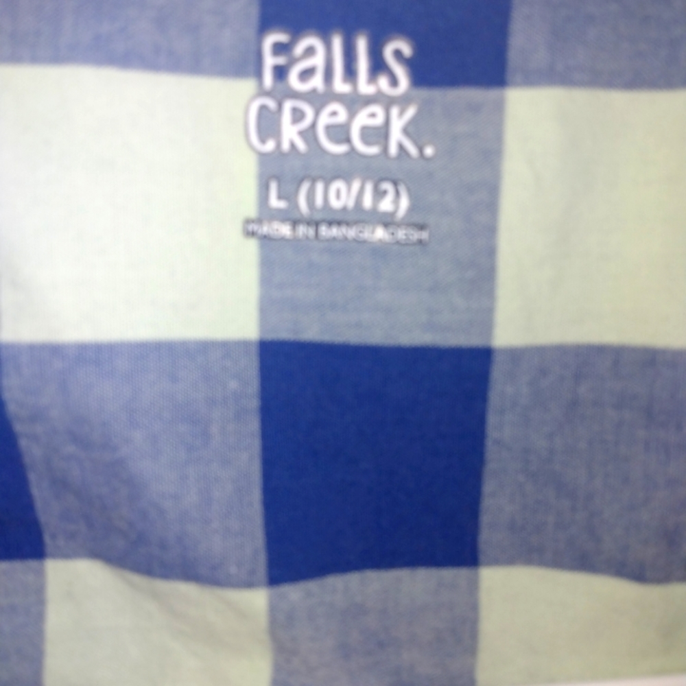 Boys 10/12 falls creek short sleeve button up shirt